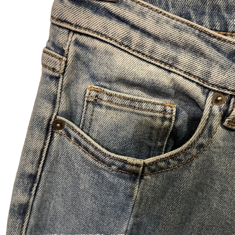 Rock & Roll Denim Bell Bottom Jeans High Rise‎ Raw Hem Size 29x34 - Picture 5 of 7